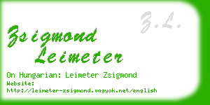 zsigmond leimeter business card